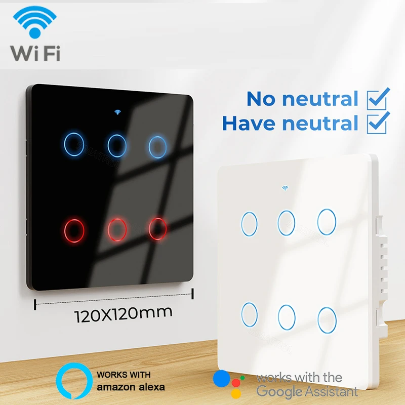 Lonsonho Tuya Smartlife Wifi Smart Switch 120mm Brazil Wall Touch Switch Compatible With/Without Neutral Wire Alexa Google Home
Lonsonho Tuya Smartlife Wifi Smart Switch 120mm Brazil Wall Touch Switch Compatible With/Without Neutral Wire Alexa Google Home