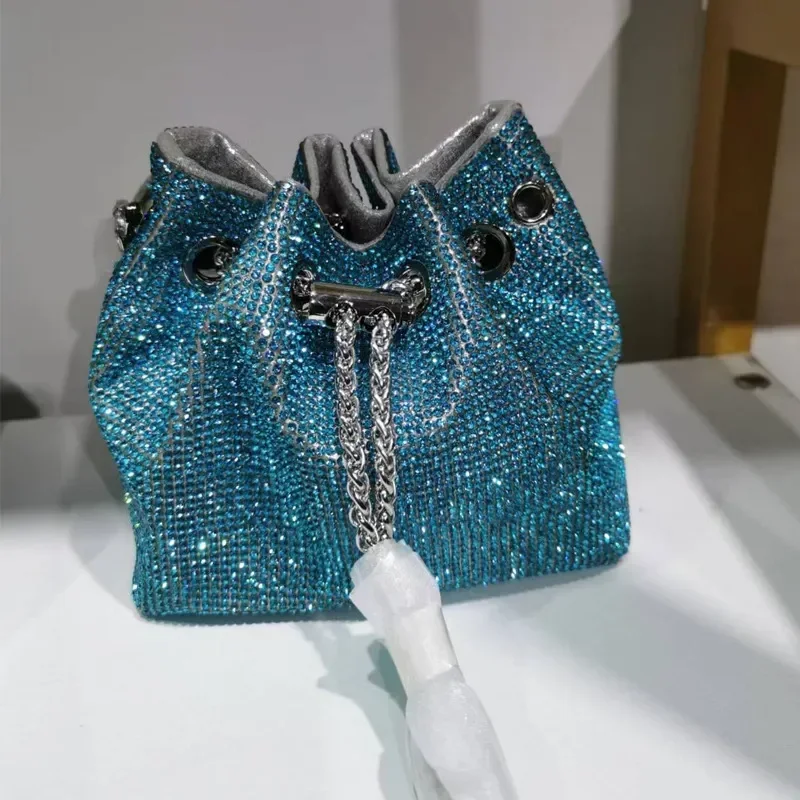 

Золотая сумочка с кристаллами для женщин, дизайнерские женские кошельки 2023, женская сумка для шоппинга, Новая модная женская сумка с кисточками