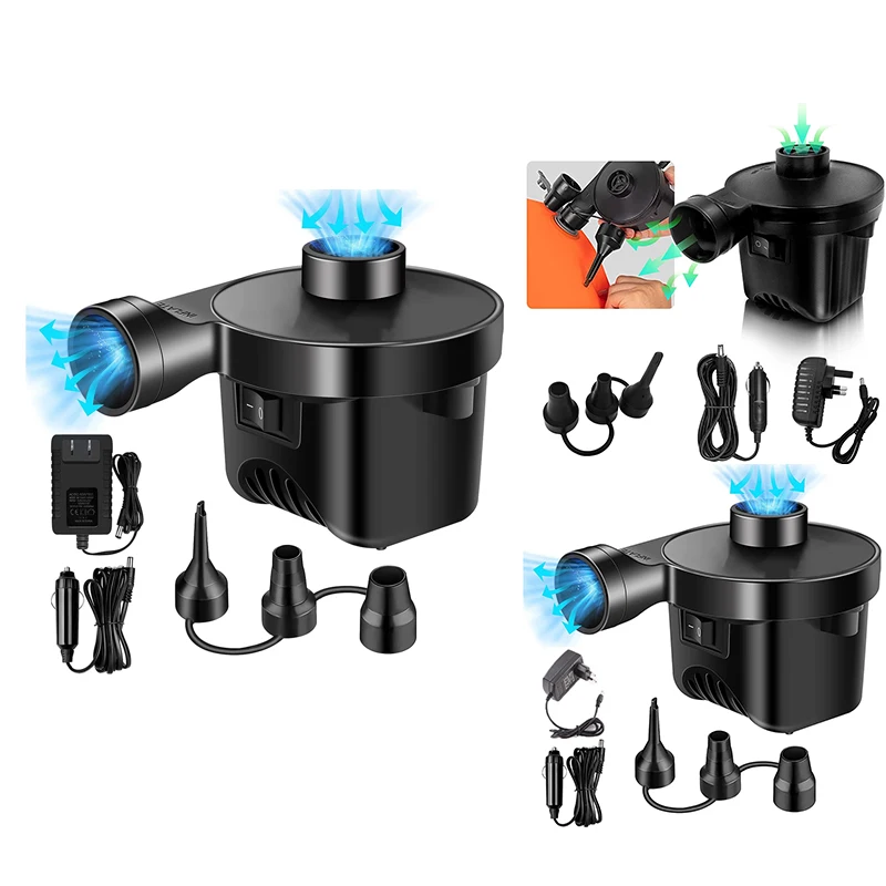 Electric Air Pump For Inflatables, Portable Air Mattress Pump With 3 Nozzles For Outdoor Camping Swimming
Electric Air Pump For Inflatables, Portable Air Mattress Pump With 3 Nozzles For Outdoor Camping Swimming