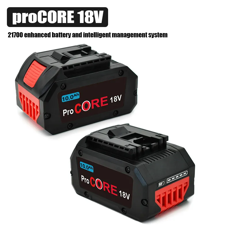 ProCORE 18V 10000MAh Exchange Battery for Bosch 18V Professional System Wireless BAT609 BAT618 GBA18V80 21700 Cells
ProCORE 18V 10000MAh Exchange Battery for Bosch 18V Professional System Wireless BAT609 BAT618 GBA18V80 21700 Cells