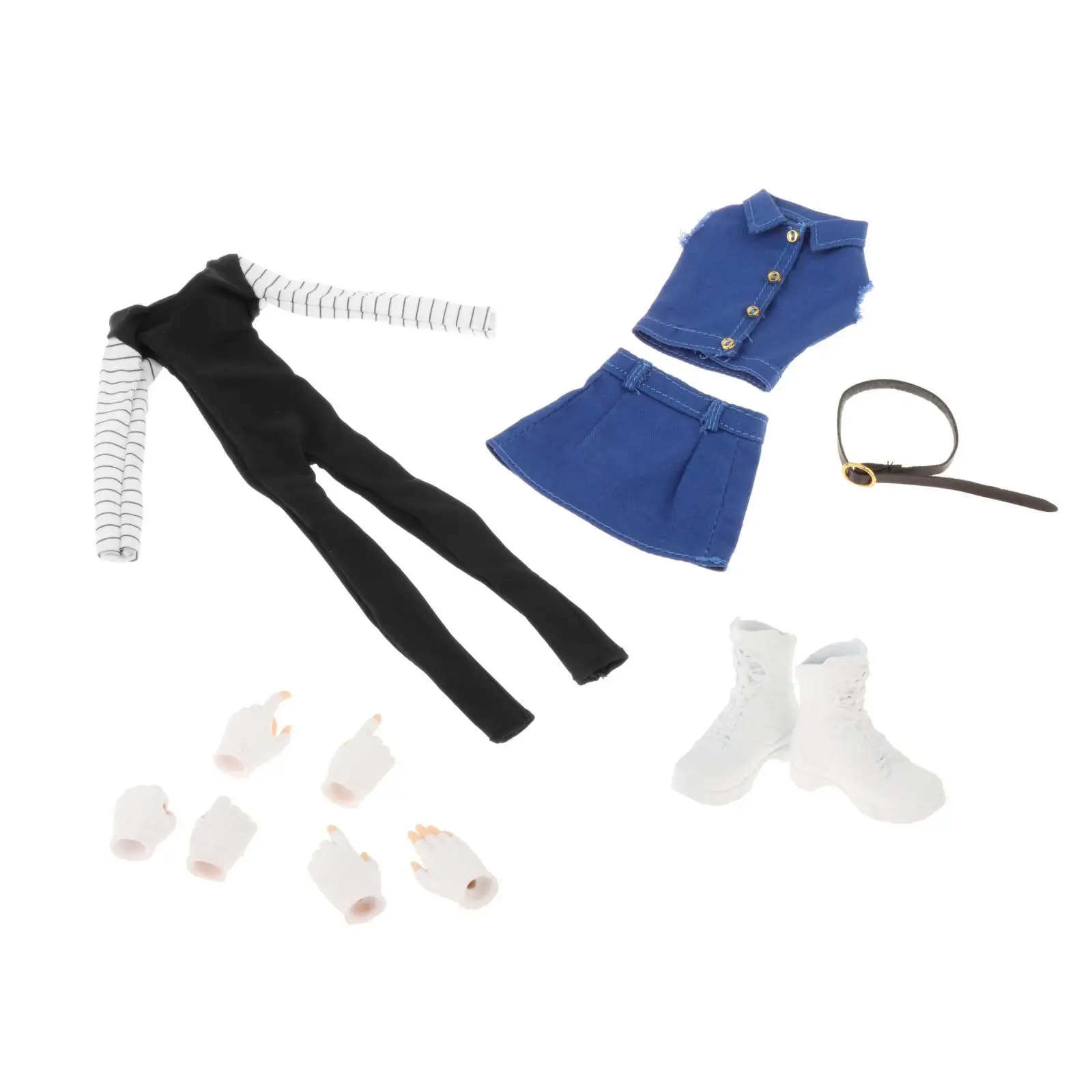 1/6 Scale Women Figures Jumpsuits Denim Top Skirt Set and Boots Shoes Belts for 12in Action Figures Doll Model Accessories 
1/6 Scale Women Figures Jumpsuits Denim Top Skirt Set and Boots Shoes Belts for 12in Action Figures Doll Model Accessories