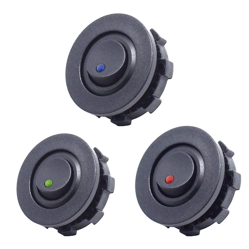 

Round Toggle LED Switch 12V 20A Car Truck Boat Rocker SPST On/Off 3 Pins On-Off Control Modification Switch With Holder Mounting