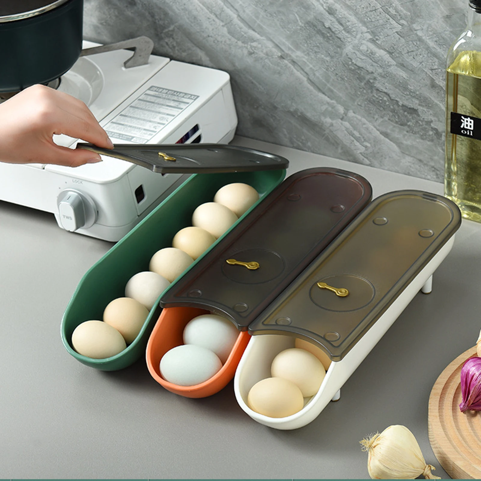 Egg Box For Refrigerator Slide Design Egg Tray Carrier With Lid For Refrigerator Smart Stackable Antislip Egg Storage Container
Egg Box For Refrigerator Slide Design Egg Tray Carrier With Lid For Refrigerator Smart Stackable Antislip Egg Storage Container