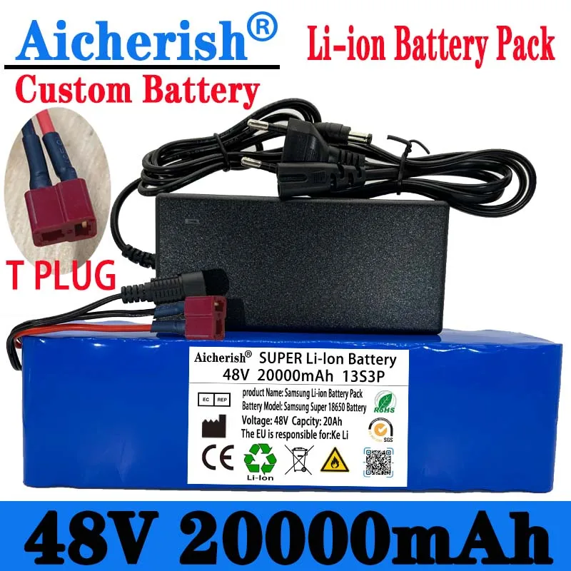 2022 Aicherish 48V 20000Mah 20Ah Lithium-Ion E-Bike 13S3P Batterij 1000W Voor Elektrische Fiets Scooter Met BMS 54.6V Charger
2022 Aicherish 48V 20000Mah 20Ah Lithium-Ion E-Bike 13S3P Batterij 1000W Voor Elektrische Fiets Scooter Met BMS 54.6V Charger