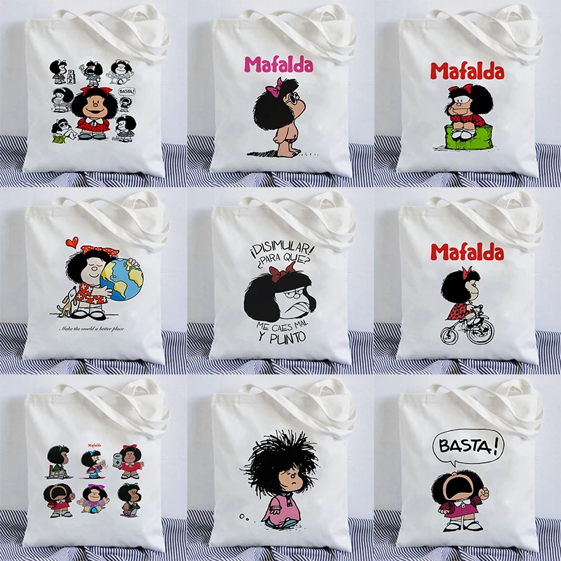 Bag Mafalda Cute Anime Harajuku Women Canvas Bag Tote Bag Lady Handbag Large Capacity Shopper Bag Girl Casual Shoulder Bag
Bag Mafalda Cute Anime Harajuku Women Canvas Bag Tote Bag Lady Handbag Large Capacity Shopper Bag Girl Casual Shoulder Bag
