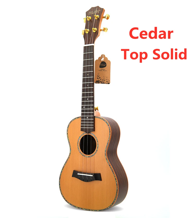 

Cedar Ukulele Top Solid 23 26 Inches Matte Concert Tenor Acoustic Electric Guitar Ukelele 4 Strings Guitarra Uke