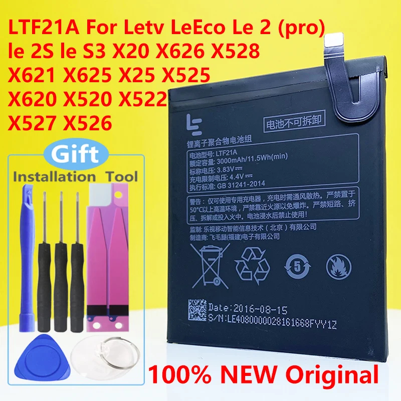 LTF21A 3000 мАч Оригинальный аккумулятор для Letv LeEco Le 2 (pro) le 2S le S3 X20 X626 X528 X621 X625 X25 X525 X620 X520 X522 X527 X526
LTF21A 3000 мАч Оригинальный аккумулятор для Letv LeEco Le 2 (pro) le 2S le S3 X20 X626 X528 X621 X625 X25 X525 X620 X520 X522 X527 X526