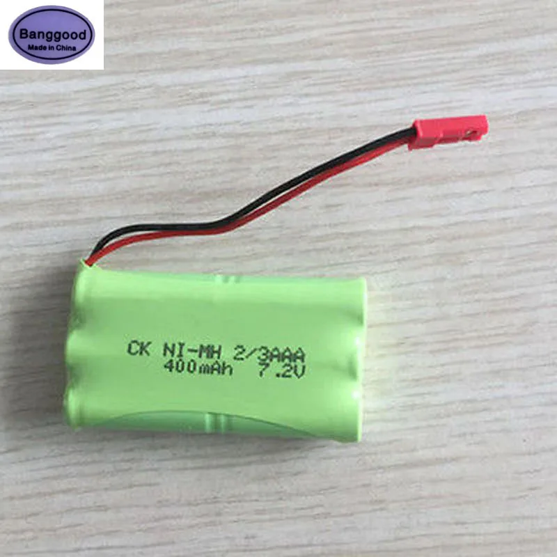 High Quality 7.2V 400mAh 6x 2/3AAA NiMH Rechargeable Battery Pack with JST Plug for Helicopter Robot Car Toys
High Quality 7.2V 400mAh 6x 2/3AAA NiMH Rechargeable Battery Pack with JST Plug for Helicopter Robot Car Toys