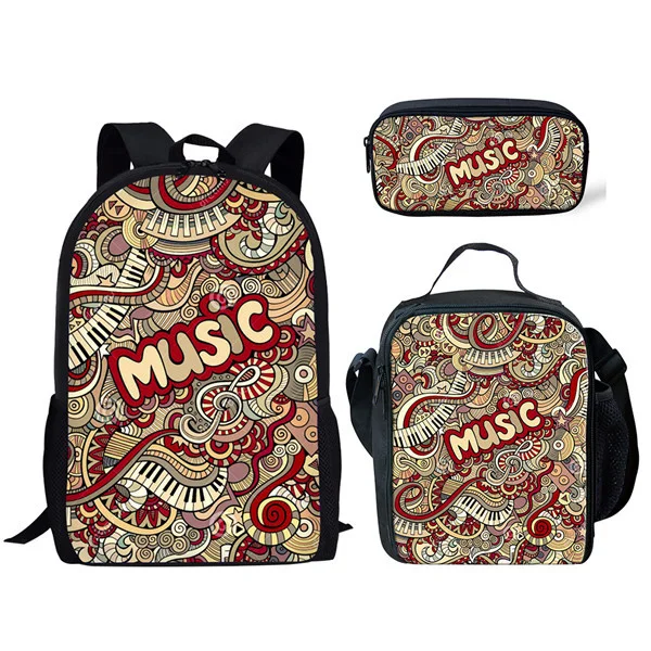 Rock Music Pattern 3Pcs/Set Children Student Fashion School Bag for Boys Girls Campus Backpack Teenager Casual Storage Backpack
Rock Music Pattern 3Pcs/Set Children Student Fashion School Bag for Boys Girls Campus Backpack Teenager Casual Storage Backpack