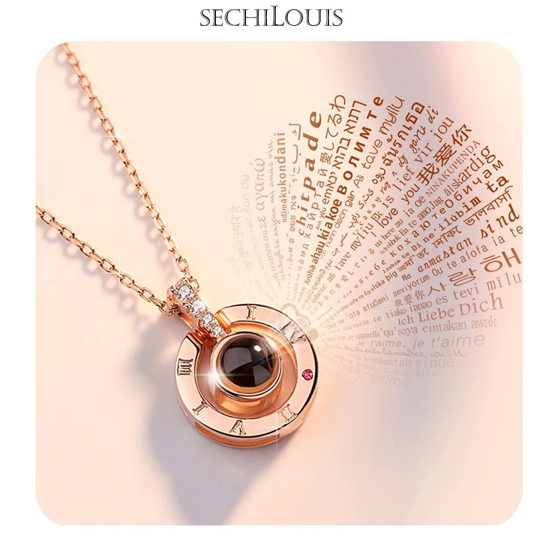 Couple Gifts Pendant Necklaces 100 Languages I Love You Necklace Projection Memory Lovers Jewelry necklaces for women
Couple Gifts Pendant Necklaces 100 Languages I Love You Necklace Projection Memory Lovers Jewelry necklaces for women