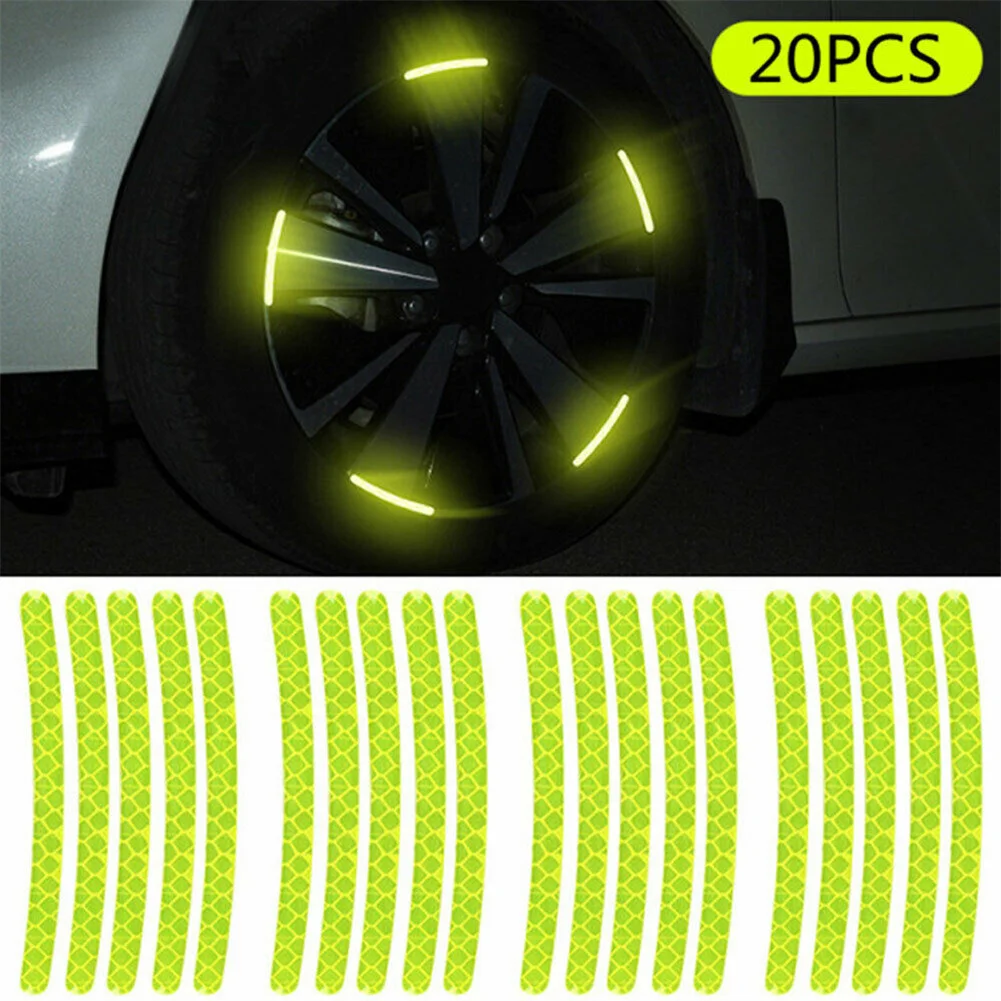 20pcs Reflective Stickers Car Wheel Hub Decal Tire Rim Strip Luminous Trim Decoration For Most Of Bike Motorcycle Accessories
20pcs Reflective Stickers Car Wheel Hub Decal Tire Rim Strip Luminous Trim Decoration For Most Of Bike Motorcycle Accessories