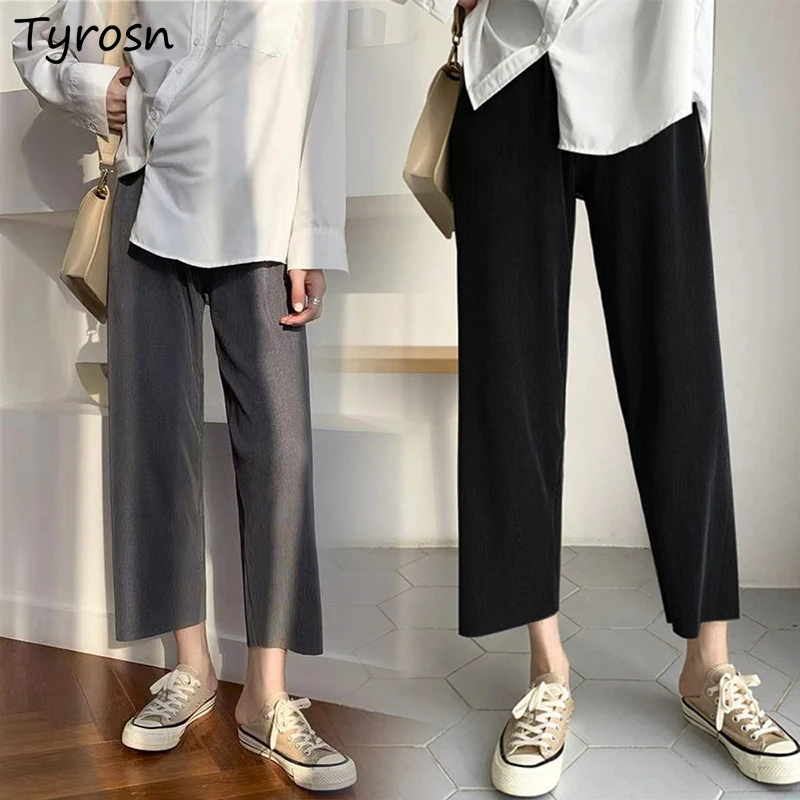 S-5XL Casual Pants Women Breathable Summer Ankle-length Pant Loose All-match Retro Straight Solid Trousers Feminine Aesthetic
S-5XL Casual Pants Women Breathable Summer Ankle-length Pant Loose All-match Retro Straight Solid Trousers Feminine Aesthetic