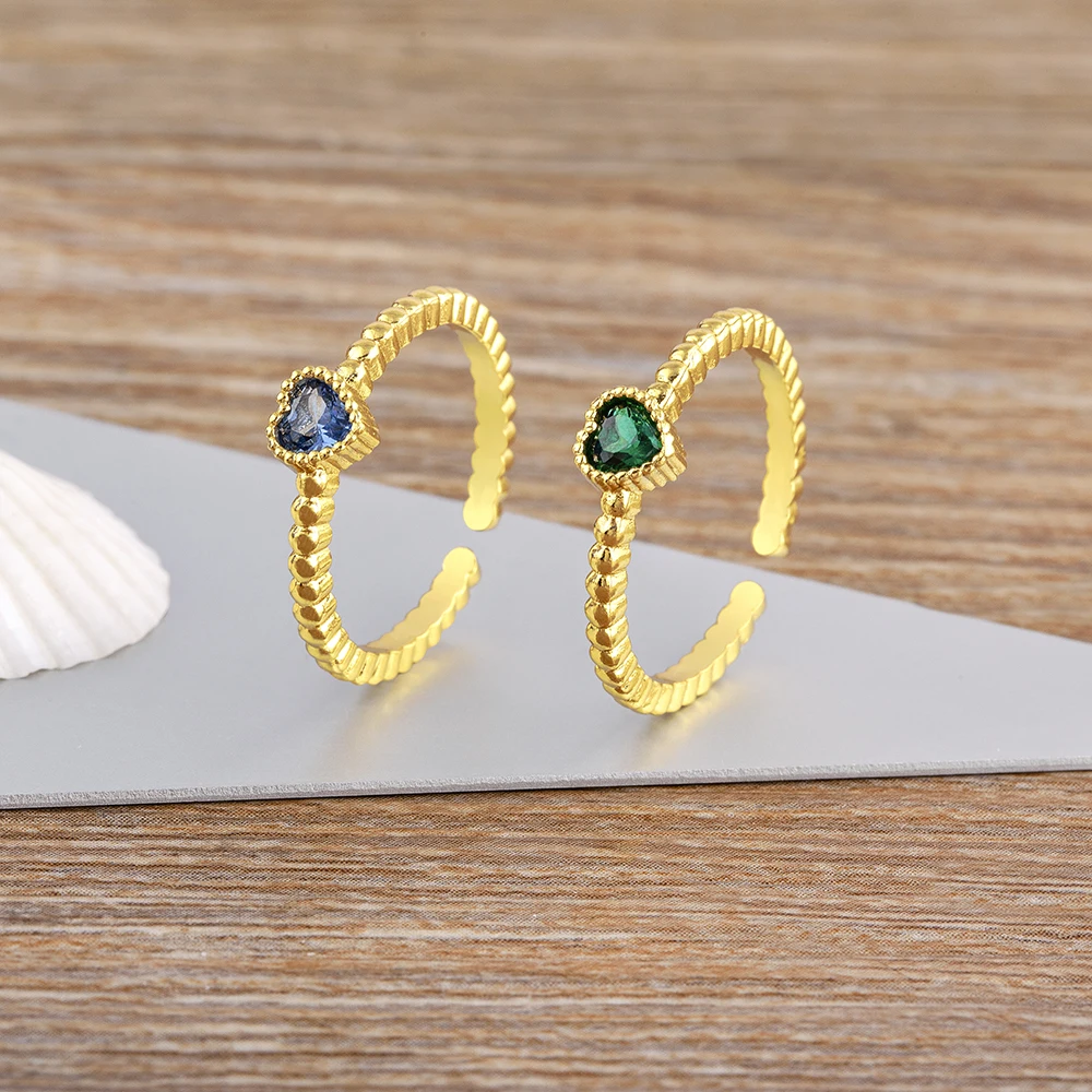 Nidin Korean New Exquisite Lovely Opening Adjustable Heart Ring Fashion Temperament Versatile Female Zircon Jewelry Wedding Gift
Nidin Korean New Exquisite Lovely Opening Adjustable Heart Ring Fashion Temperament Versatile Female Zircon Jewelry Wedding Gift
