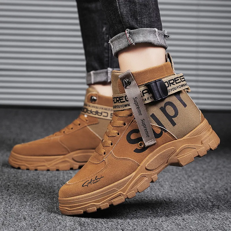 New Winter Shoes for Men Men's Ankle Boots Fashion Casual Boots High-top Tooling Winter Shoes Lace-up Mens Shoes Zapatos Hombre
New Winter Shoes for Men Men's Ankle Boots Fashion Casual Boots High-top Tooling Winter Shoes Lace-up Mens Shoes Zapatos Hombre