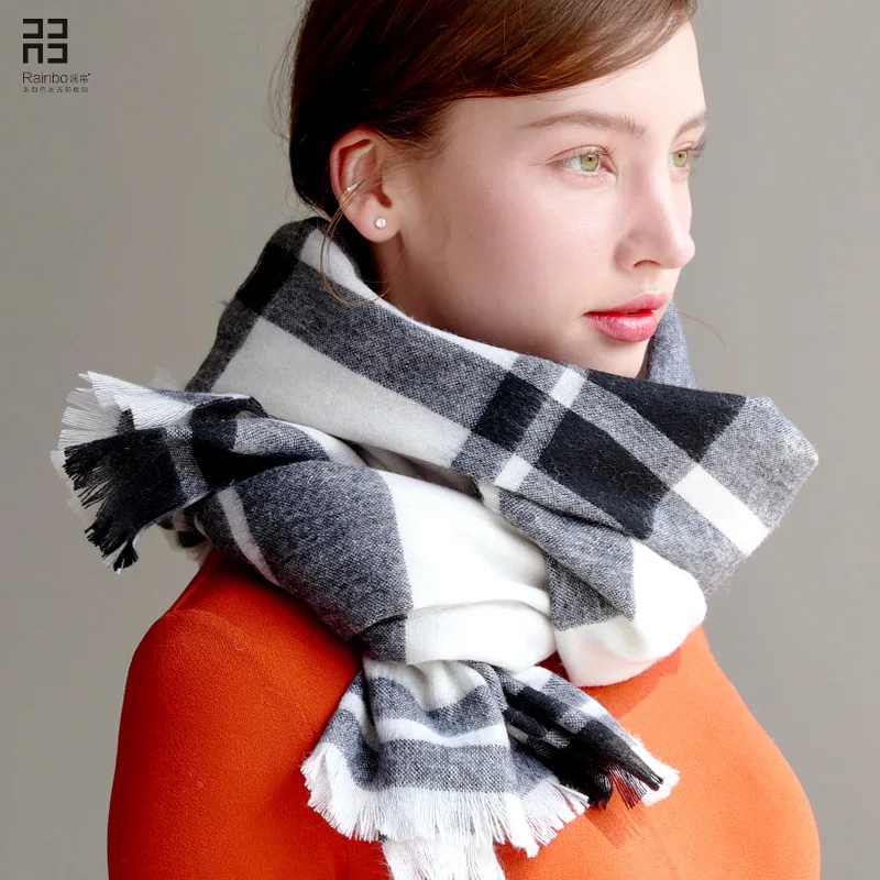 Winter 100% Wool Scarf Women Brand 2022 Thicken Warm Shawls and Wraps Ladies Plaid Echarpe Pashmina Lamb Woolen Scarves Foulard 
Winter 100% Wool Scarf Women Brand 2022 Thicken Warm Shawls and Wraps Ladies Plaid Echarpe Pashmina Lamb Woolen Scarves Foulard