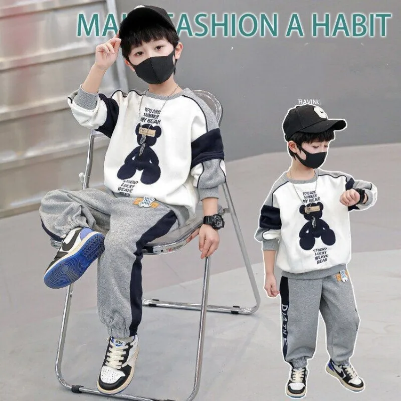 Boys' Clothes Sets Sweatshirts +Pants 2PCS/Set Cotton 2023 Sweet Spring Autumn Suit Outfit Plus Size Children Clothing
Boys' Clothes Sets Sweatshirts +Pants 2PCS/Set Cotton 2023 Sweet Spring Autumn Suit Outfit Plus Size Children Clothing