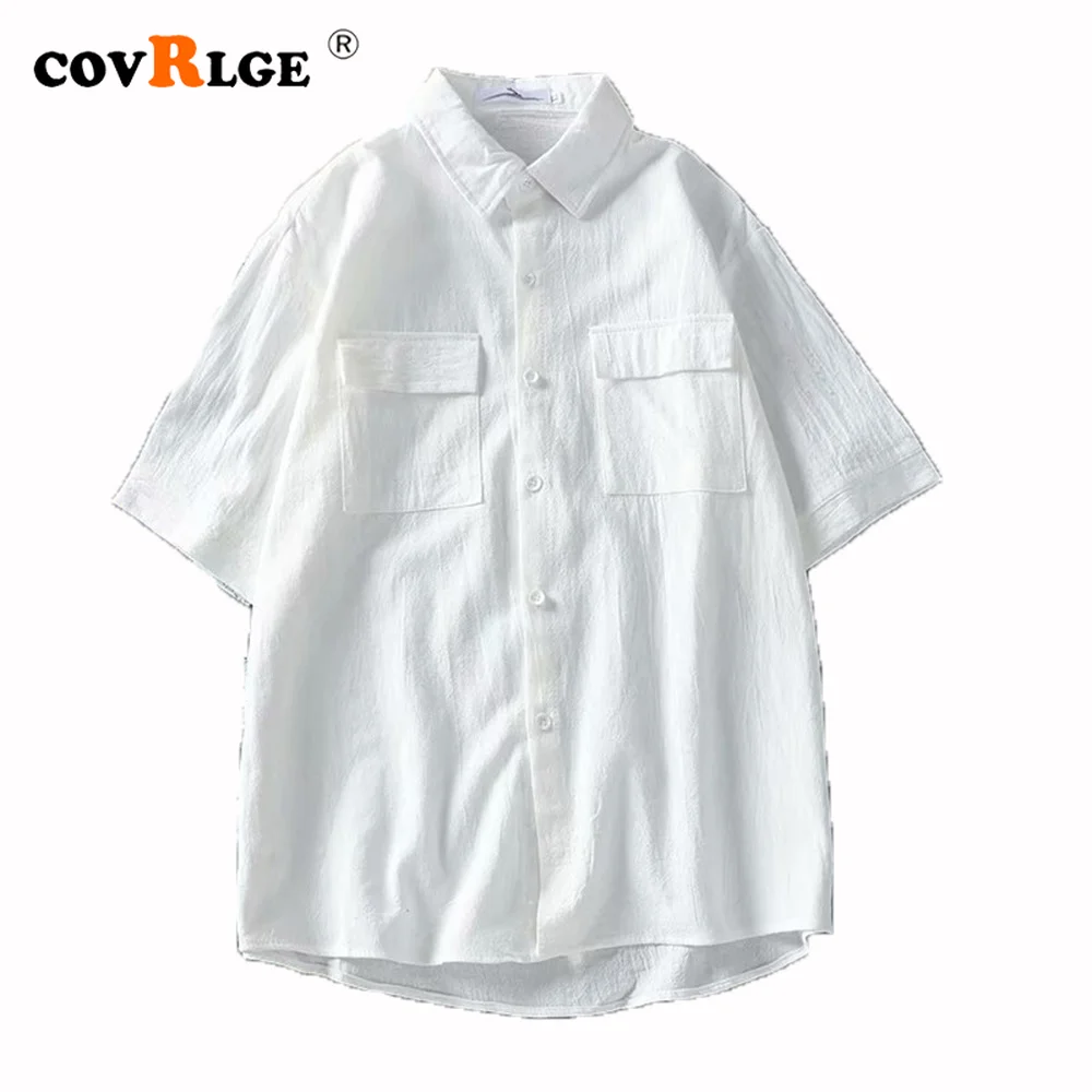 Covrlge Short-sleeved Workwear Shirt Men's Fashion Brand Loose Mid-sleeve Shirt Lazy Wind Summer Inch Half-sleeve Shirt MCS200
Covrlge Short-sleeved Workwear Shirt Men's Fashion Brand Loose Mid-sleeve Shirt Lazy Wind Summer Inch Half-sleeve Shirt MCS200
