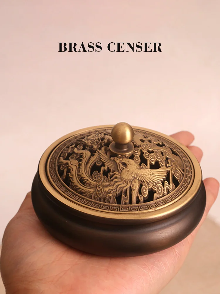 Brass Antique Incense Burner Lndoor air purification aromatherapy Incense burner Relief craftsmanship Home Tea Room Accessories
Brass Antique Incense Burner Lndoor air purification aromatherapy Incense burner Relief craftsmanship Home Tea Room Accessories