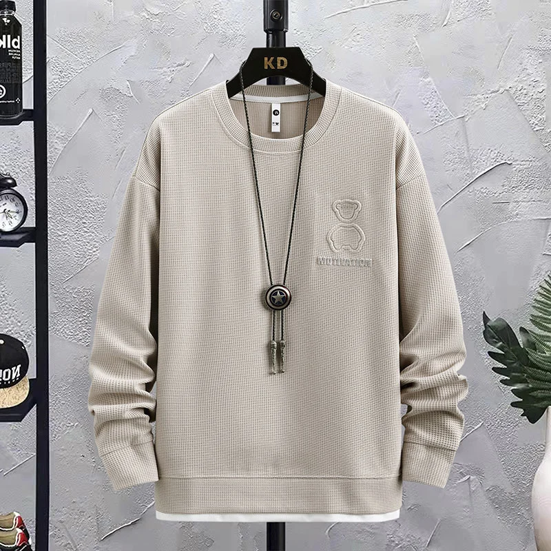2023 autumn new couple's bear round neck sweater men's trend waffle long sleeve Pullover T-shirt
2023 autumn new couple's bear round neck sweater men's trend waffle long sleeve Pullover T-shirt