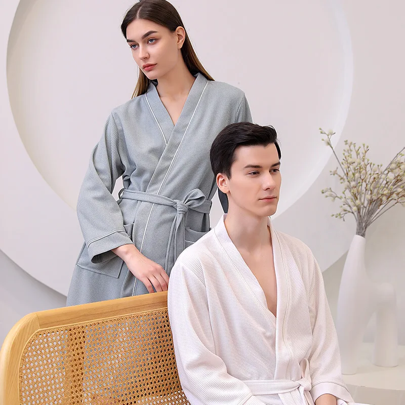 Women Mid Long Robe Loose Kimono Gown Men 3/4 Sleeve Bathrobe Loose Sleepwear Baggy Dressing Gown with Belt Intimate Lingerie
Women Mid Long Robe Loose Kimono Gown Men 3/4 Sleeve Bathrobe Loose Sleepwear Baggy Dressing Gown with Belt Intimate Lingerie