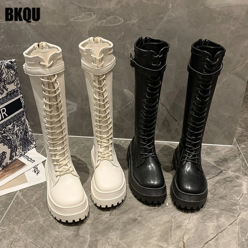 Motorcycle Knee High Long Boot 2022 Women Platform Lace Up Ladies Belt Buckle Flats Thick Bottom Female Zipper Shoes Punk Casual
Motorcycle Knee High Long Boot 2022 Women Platform Lace Up Ladies Belt Buckle Flats Thick Bottom Female Zipper Shoes Punk Casual