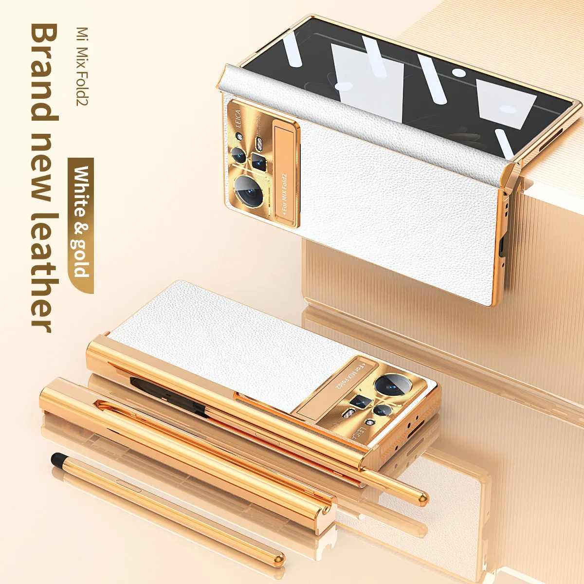 For Xiaomi Mix Fold 2 Phone Case Solid Color Leather Hinge Folding Case With Protective Film And Hidden Bracket
For Xiaomi Mix Fold 2 Phone Case Solid Color Leather Hinge Folding Case With Protective Film And Hidden Bracket