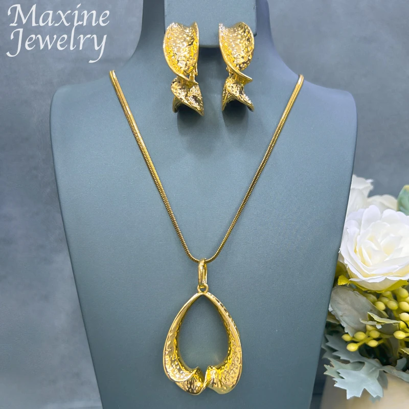 Italian Brazilian Jewelry Set Wedding Jewellery 24k Gold Plated Necklace For Women Daily Wear Fashion Bride Accessories Gifts
Italian Brazilian Jewelry Set Wedding Jewellery 24k Gold Plated Necklace For Women Daily Wear Fashion Bride Accessories Gifts