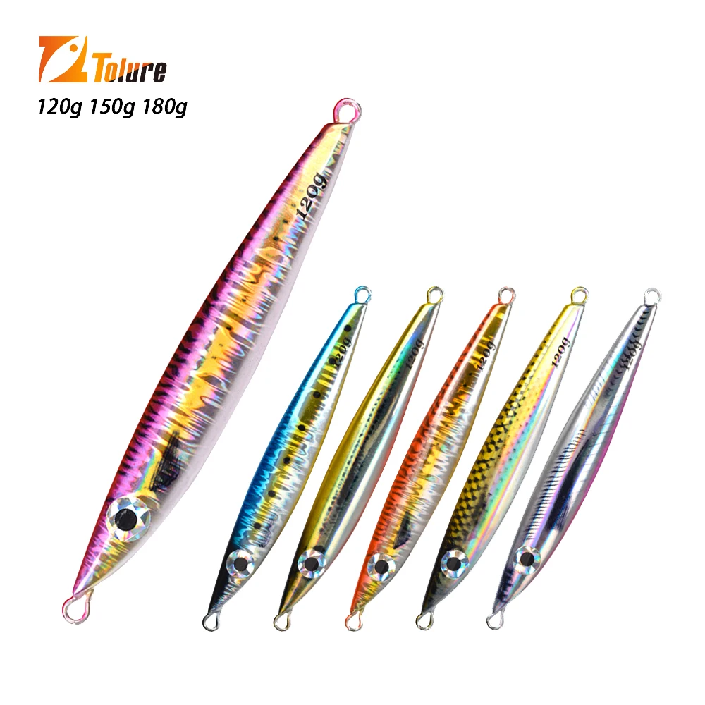 TOLU Metal Jig Lures 120g 150g 180g Artificial Hard Bait Slow Jigging Luminous Sinking Saltwater Fishing Lure pesca
TOLU Metal Jig Lures 120g 150g 180g Artificial Hard Bait Slow Jigging Luminous Sinking Saltwater Fishing Lure pesca