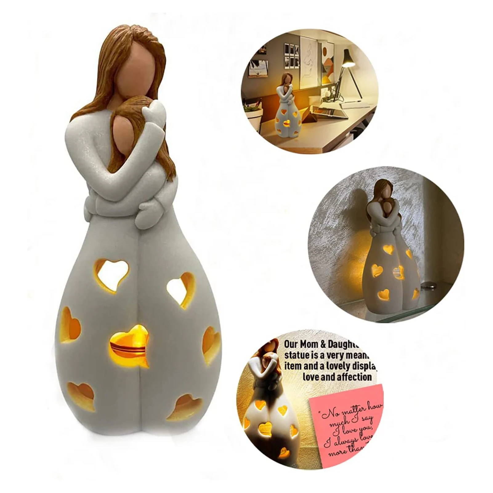 Mother's Day Gift Candle Holder Statue With LED Tealight Living Room Decor Home Decor Candlestick Home Resin Ornament
Mother's Day Gift Candle Holder Statue With LED Tealight Living Room Decor Home Decor Candlestick Home Resin Ornament