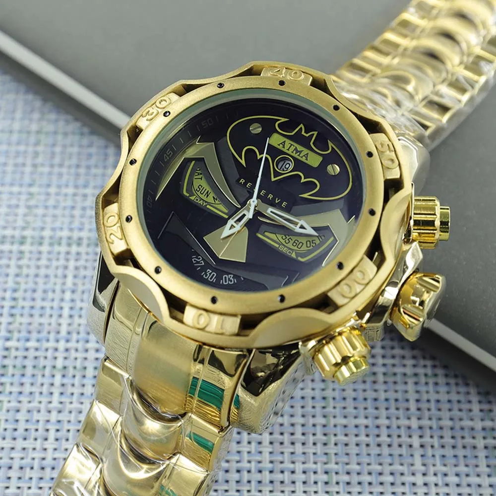 

Самые продаваемые непобежденные мужские часы резервный оригинальный 54 мм большой циферблат невероятная Нержавеющая сталь Дата кварцевый ...