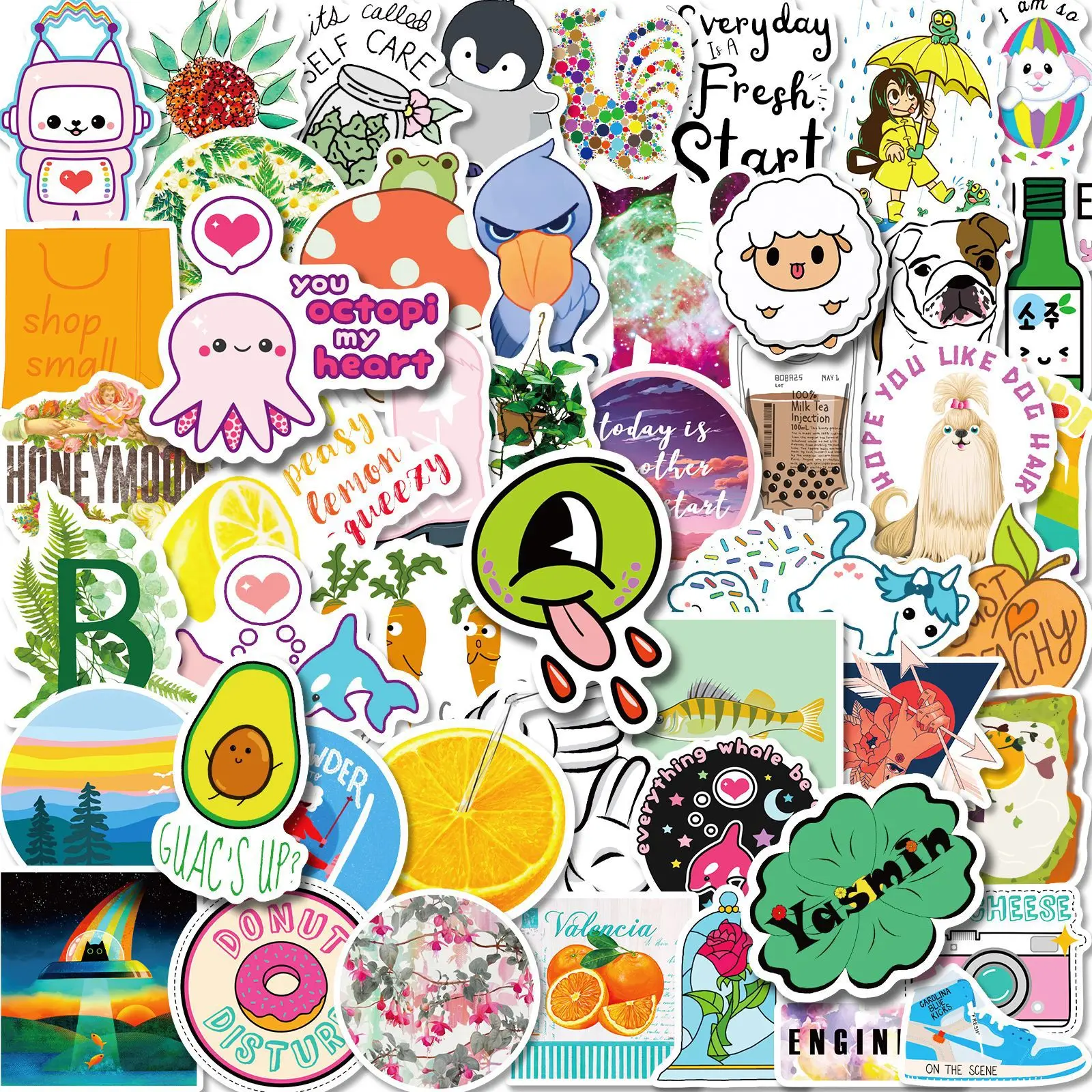 50PCs Fresh New Ins Girl Student Stickers Luggage Skateboard Cute Kids Toys DIY Cool Graffiti Scrapbook Stationery Sticker Decal
50PCs Fresh New Ins Girl Student Stickers Luggage Skateboard Cute Kids Toys DIY Cool Graffiti Scrapbook Stationery Sticker Decal