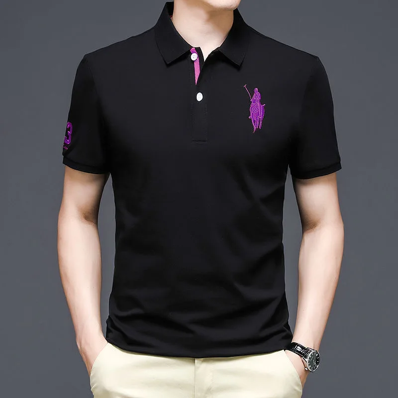 Brand Men's Paul Polo Shirt Men's Short Sleeved Summer T-shirt Pure Cotton European and American High-end Lapel Half Sleeved Top
Brand Men's Paul Polo Shirt Men's Short Sleeved Summer T-shirt Pure Cotton European and American High-end Lapel Half Sleeved Top