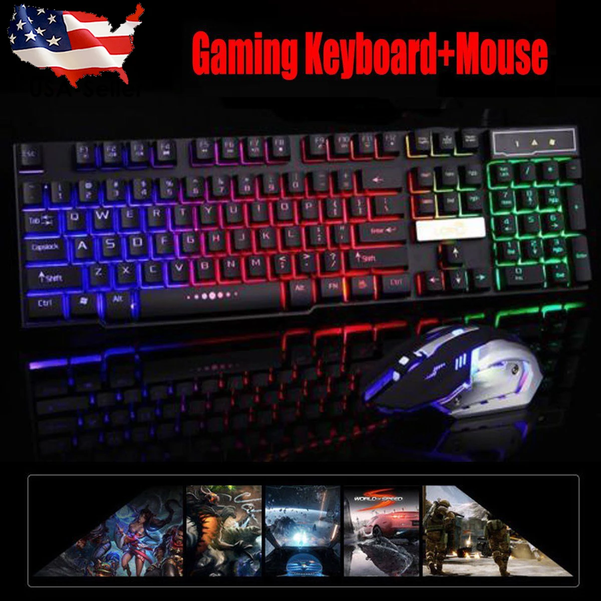Проводной игровой ПК компьютер USB СВЕТОДИОДНАЯ подсветка клавиатура с подсветкой + мышь
Проводной игровой ПК компьютер USB СВЕТОДИОДНАЯ подсветка клавиатура с подсветкой + мышь