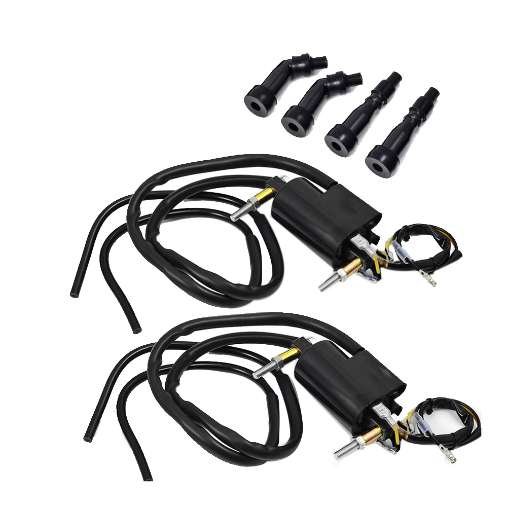 Set of 2 Ignition Coils & Caps for Suzuki GS550 GS650 GS750 850 1000 1100 Kawasaki KZ400 650 750 900 1000 33410-45012
Set of 2 Ignition Coils & Caps for Suzuki GS550 GS650 GS750 850 1000 1100 Kawasaki KZ400 650 750 900 1000 33410-45012
