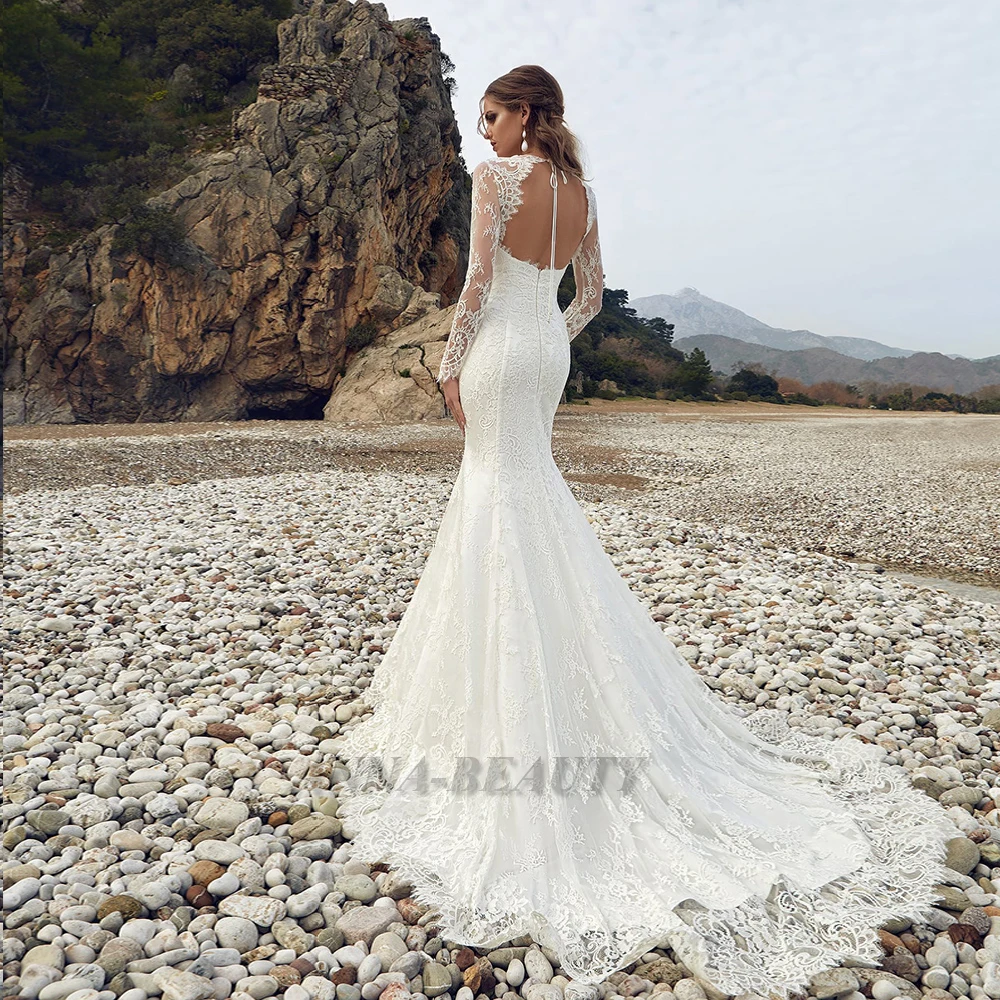 Anna Mordern Wedding Dresses Medrmaid Appliques Bcakless Wedding Dresses For Women Customised
Anna Mordern Wedding Dresses Medrmaid Appliques Bcakless Wedding Dresses For Women Customised