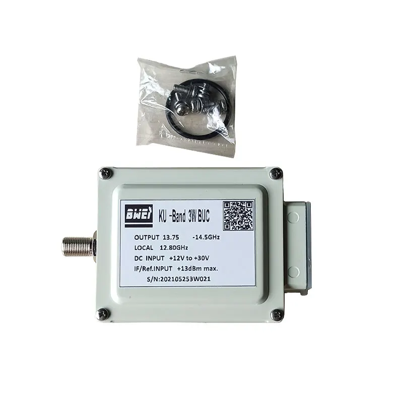 Новый дизайн 13,75-14,5 ГГц Buc 3 вт Ku Band Buc спутниковый блок Upconverter выход Tx сигналы через WR 75 без канавки с прокладкой
Новый дизайн 13,75-14,5 ГГц Buc 3 вт Ku Band Buc спутниковый блок Upconverter выход Tx сигналы через WR 75 без канавки с прокладкой