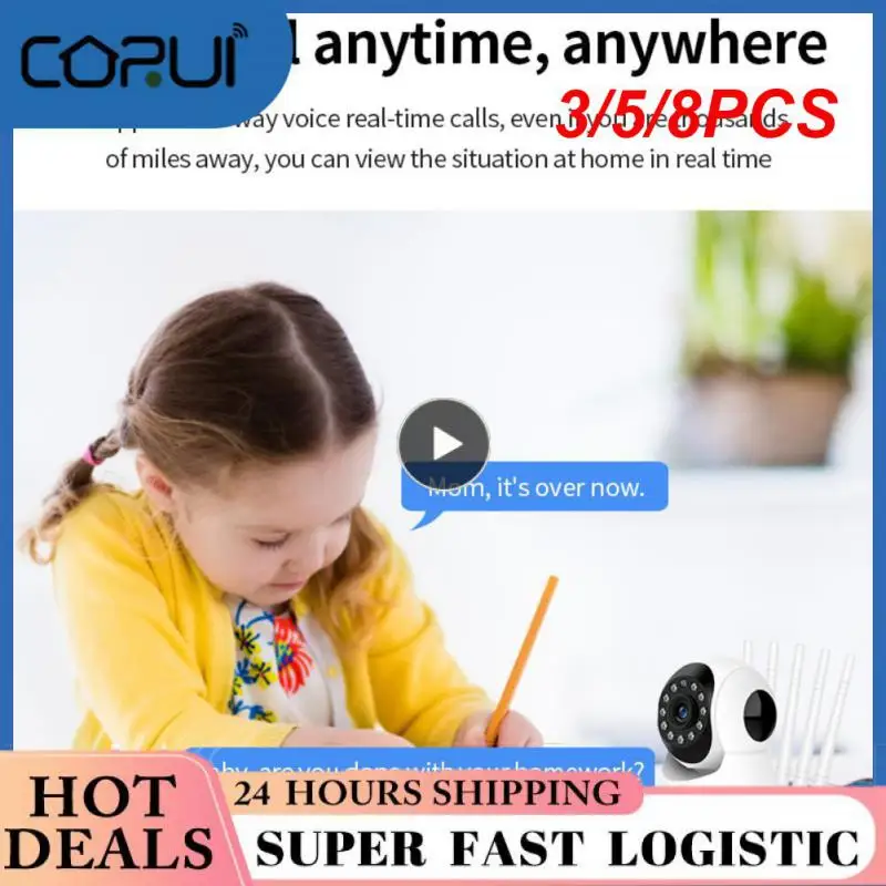 3/5/8PCS 5 Antennas Robot Camera 1080p Hd Surveillance Camera Wifi Connection 360 Rotation Wifi Ip Camera Smart Home 1.3 Mp
3/5/8PCS 5 Antennas Robot Camera 1080p Hd Surveillance Camera Wifi Connection 360 Rotation Wifi Ip Camera Smart Home 1.3 Mp