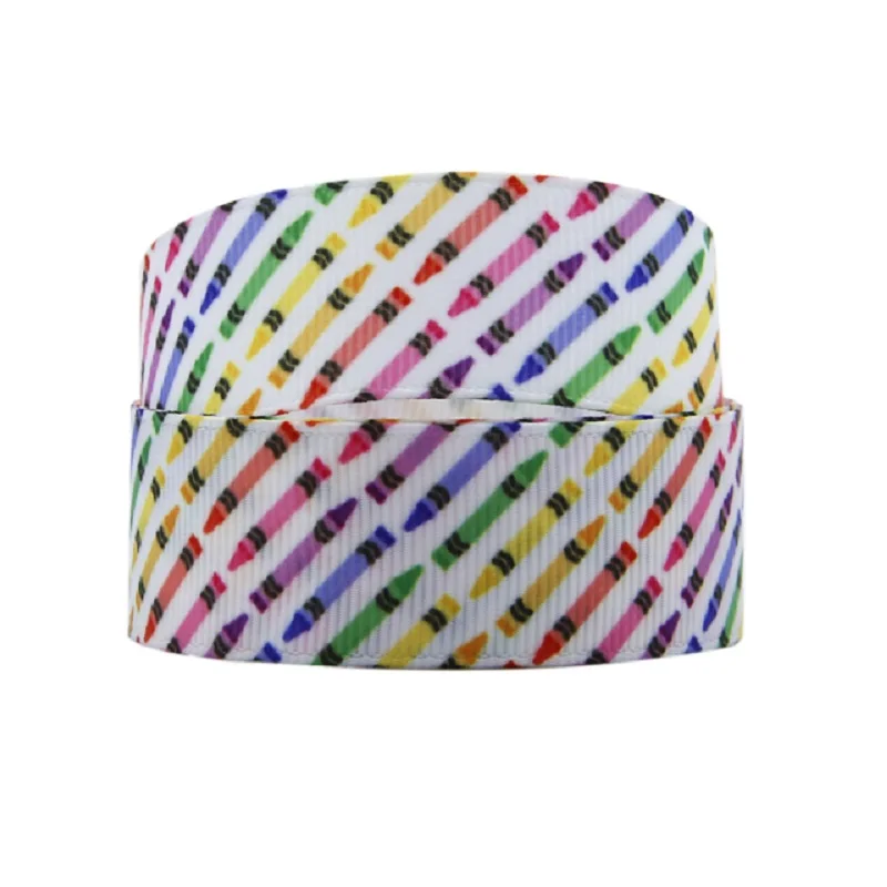 50yards Crayon Printed Grosgrain Ribbon FOE Ribbon DIY Hairbows Party Decoration Crafts Gift Box Wrapping
50yards Crayon Printed Grosgrain Ribbon FOE Ribbon DIY Hairbows Party Decoration Crafts Gift Box Wrapping