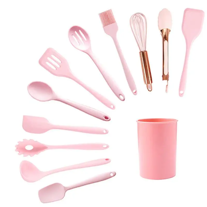 Pink Non-stick Cookware Egg Beaters Mini Silicone Kitchenware Shovel Spoon Kitchen Cooking Tool Set Cooking Utensils Set 11pcs
Pink Non-stick Cookware Egg Beaters Mini Silicone Kitchenware Shovel Spoon Kitchen Cooking Tool Set Cooking Utensils Set 11pcs
