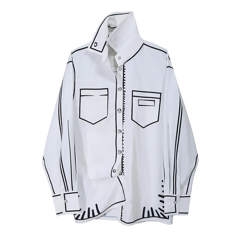 Spring European and American women's clothing design sense shirt women's autumn long-sleeved simple printed shirt cardigan
Spring European and American women's clothing design sense shirt women's autumn long-sleeved simple printed shirt cardigan