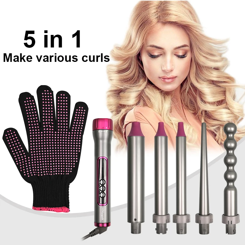 5 in 1 Hair Curler Irons Set Hair Waver Professional Salon Hair Curling Iron Ceramic 5 Interchangeable Hair Styling Tools Wands
5 in 1 Hair Curler Irons Set Hair Waver Professional Salon Hair Curling Iron Ceramic 5 Interchangeable Hair Styling Tools Wands