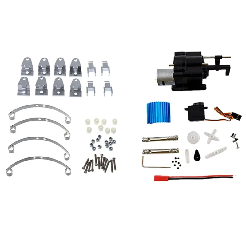 3PCS 2 Speed Gear Box With 370 Motor Drive Shaft For WPL B1/1/14/16/24 C14 & 1X Lifting Lugs Large Stroke Steel Plate
3PCS 2 Speed Gear Box With 370 Motor Drive Shaft For WPL B1/1/14/16/24 C14 & 1X Lifting Lugs Large Stroke Steel Plate