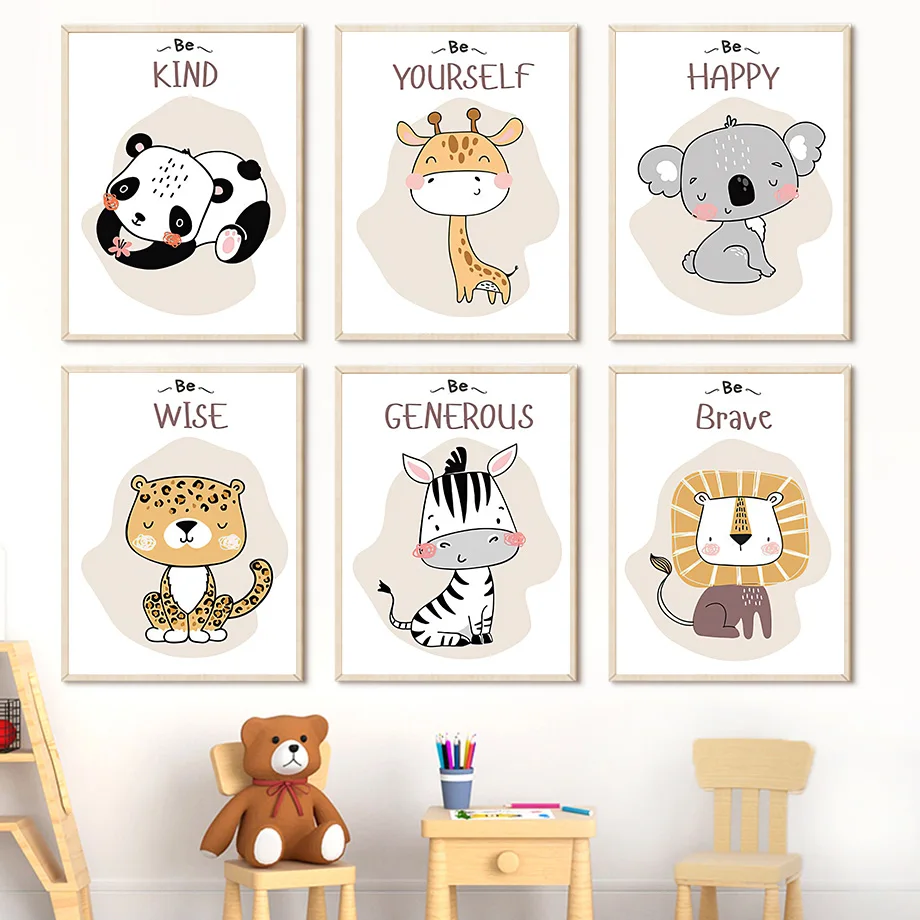 Giraffe Zebra Lion Panda Koala Animal Nursery Wall Art Canvas Painting Nordic Posters And Prints Wall Pictures Child Room Decor
Giraffe Zebra Lion Panda Koala Animal Nursery Wall Art Canvas Painting Nordic Posters And Prints Wall Pictures Child Room Decor