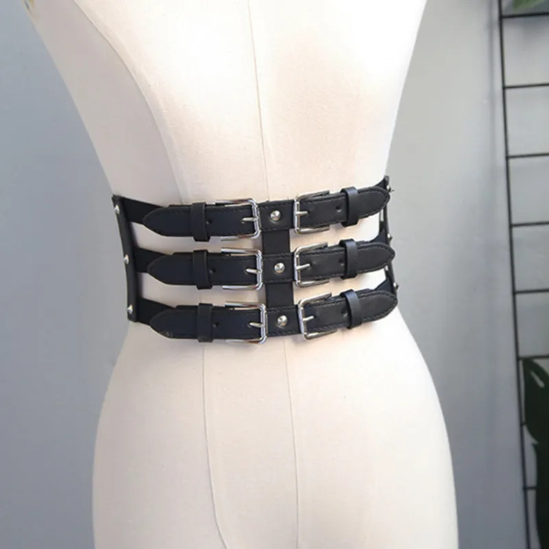 Soft Faux Leather Elastic Belt Black Punk Wrap Waist Slimming Corset Self Tie 3 Straps Belts Simplicity Dress Accessories New
Soft Faux Leather Elastic Belt Black Punk Wrap Waist Slimming Corset Self Tie 3 Straps Belts Simplicity Dress Accessories New