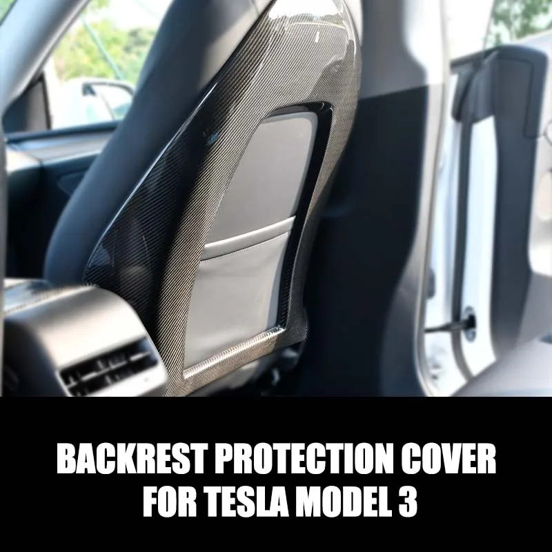 High quality car parts real carbon fiber seat back cover backrest protection cover for Tesla Model 3
High quality car parts real carbon fiber seat back cover backrest protection cover for Tesla Model 3