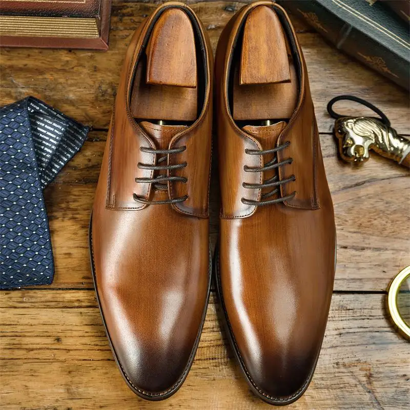 Men Derby Shoes Leather Pointed Toe Wing Tip Lace Up Fashion Classic Business Casual Wedding Dress Shoes
Men Derby Shoes Leather Pointed Toe Wing Tip Lace Up Fashion Classic Business Casual Wedding Dress Shoes