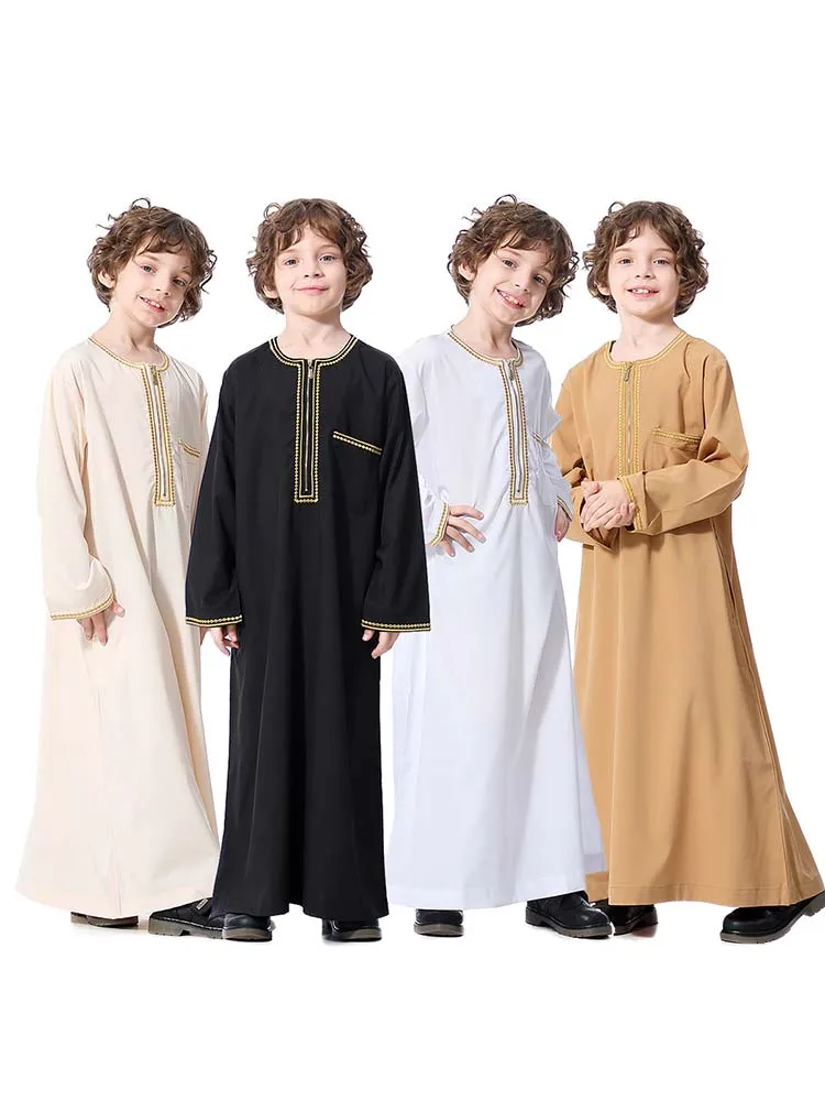 Muslim Teenagers Abaya Jubba Thobe Boy Long Dress Islamic Children Caftan Robe Embroidered Kaftan Saudi Arabia Galabia Islam
Muslim Teenagers Abaya Jubba Thobe Boy Long Dress Islamic Children Caftan Robe Embroidered Kaftan Saudi Arabia Galabia Islam