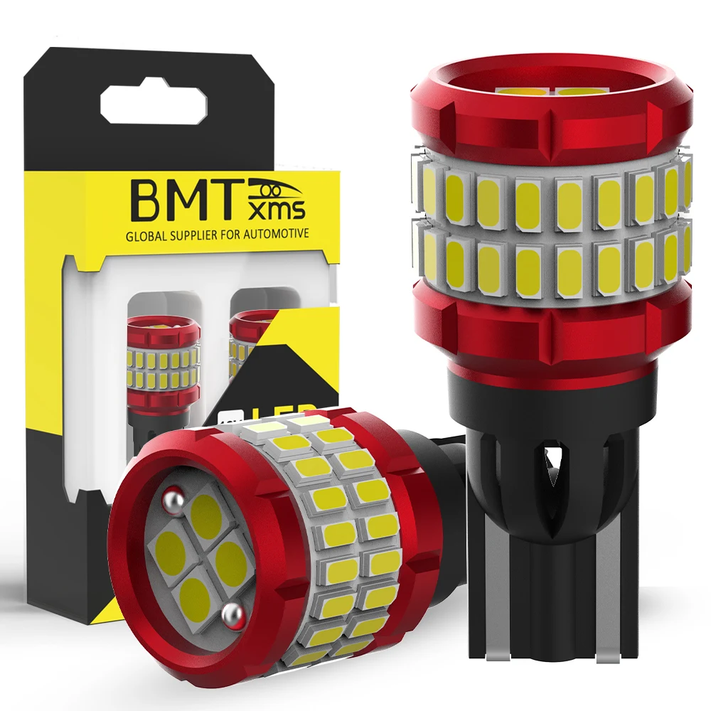 

BMTxms 2PCS T15 W16W LED Canbus No Error Bulbs T10 W5W Backup Reverse Light 921 912 Bulb Car Reversing Lamp Xenon 6000K White