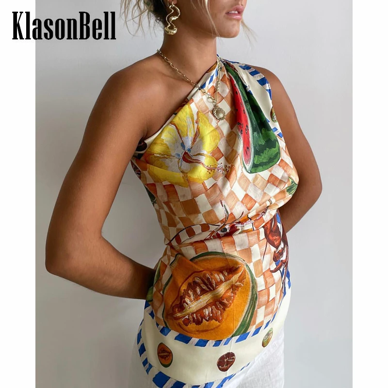 7.24 KlasonBell Silk Lobster Fruit Print A Variety Of Wearing Methods Tank Top Women
7.24 KlasonBell Silk Lobster Fruit Print A Variety Of Wearing Methods Tank Top Women