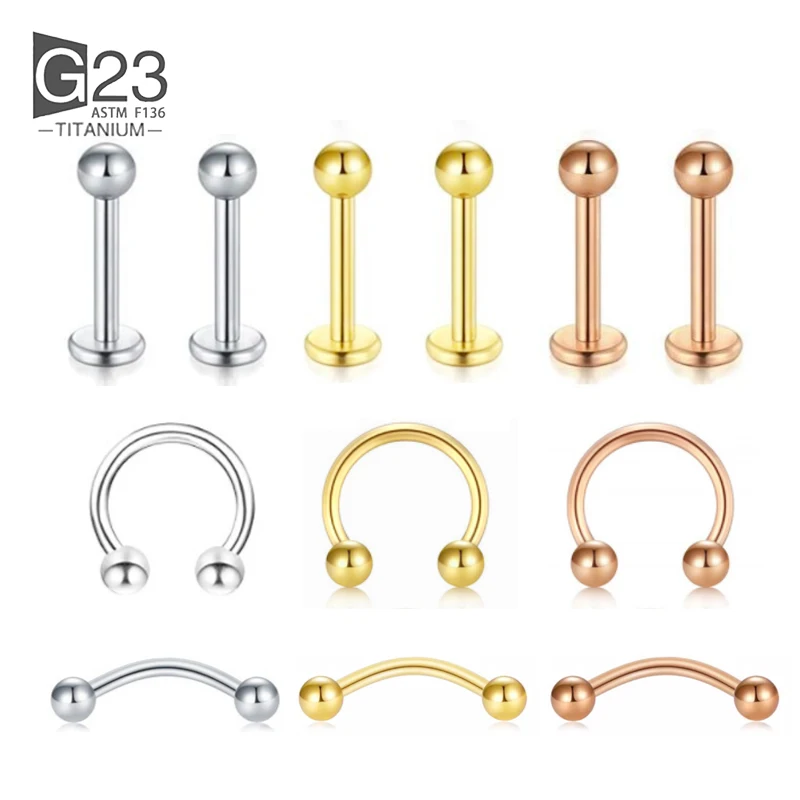 10pcs 16G G23 F136 Titanium Septum Piercing Nose Ring Body jewelry For Women Septum Piercing Helix Cartilage Daith Twist Hoop
10pcs 16G G23 F136 Titanium Septum Piercing Nose Ring Body jewelry For Women Septum Piercing Helix Cartilage Daith Twist Hoop